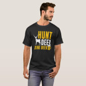 Jäger Jäger Jagen Hirschtrinker T-Shirt (Vorne ganz)