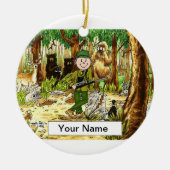 Jäger - Männchen Keramik Ornament (Vorne)