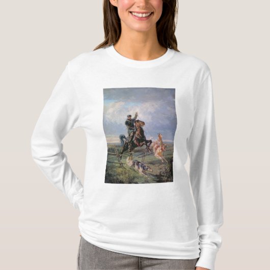 Jäger mit den Borzois, 1872 T-Shirt (Vorderseite)