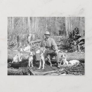 Jäger mit seinen Hunden, 1897 Postkarte