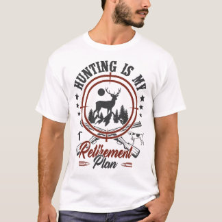 Jäger mit sonniger Ruhestandsruhe jagen meinen Ren T-Shirt