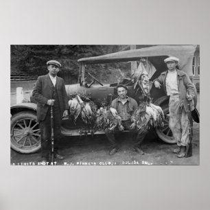 Jäger mit Spiel im RJ Finneys Club Poster