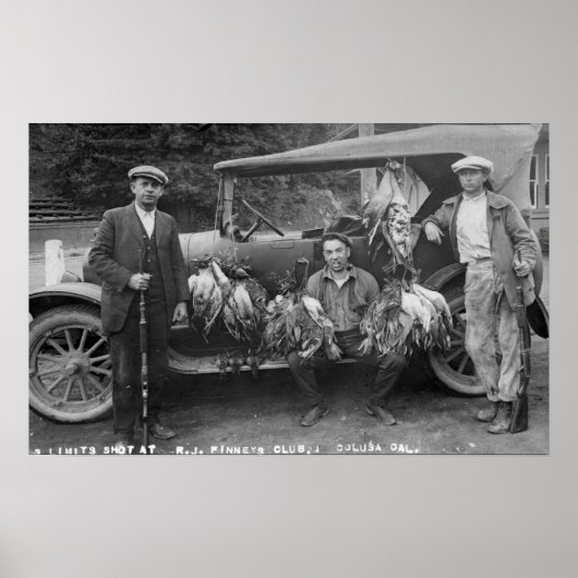 Jäger mit Spiel im RJ Finneys Club Poster (Vorne)