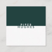 Jäger | Moderner Minimalistischer QR-Code Quadratische Visitenkarte (Vorderseite)