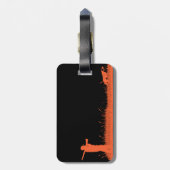 Jäger Orange Grafische Jagdlandschaft Gepäckanhänger (Rückseite vertikal)