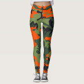 Jäger-orange Tarnungs-Leggings Leggings (Vorderseite)