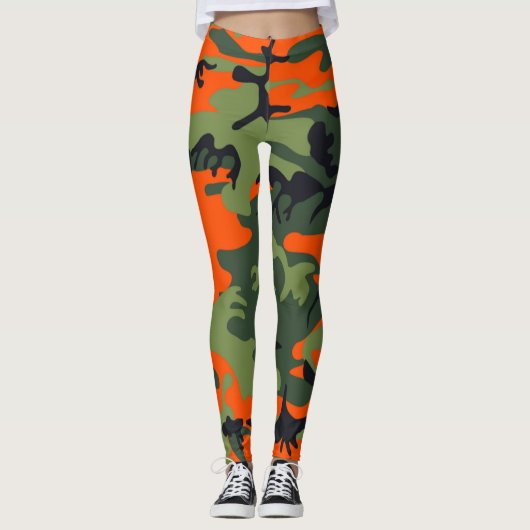 Jäger-orange Tarnungs-Leggings Leggings (Vorderseite)