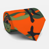Jäger-Orangen-Camouflage Krawatte (Gerollt)