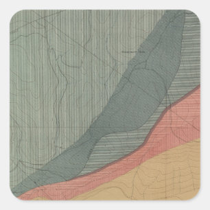 Jäger-Park-spezielle Blatt-Atlas-Karte Quadratischer Aufkleber