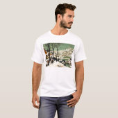 Jäger Pieter Bruegel im Schnee-T - Shirt (Vorne ganz)