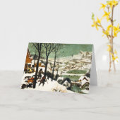 Jäger Pieter Bruegel in der Schnee-Gruß-Karte Karte (Gelbe Blume)