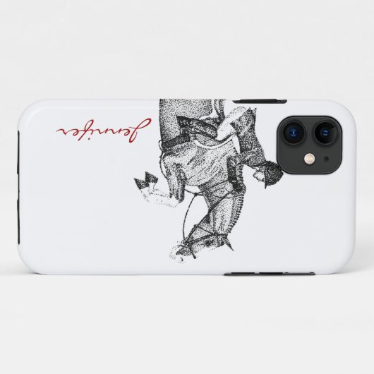 Jäger Pony Pointillis Case-Mate iPhone Hülle (Rückseite (Horizontal))