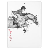 Jäger Pony Pointillis Klemmbrett (Rückseite)