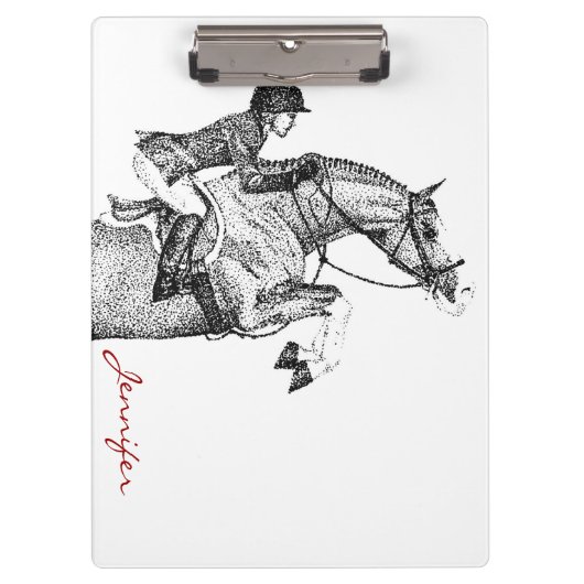 Jäger Pony Pointillis Klemmbrett (Vorderseite)