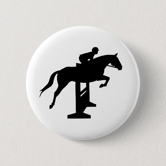 Jäger-Pullover-Pferd u. Reiter Button (Vorderseite)