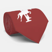 Jäger-Pullover-Pferd u. Reiter (weiß) Krawatte (Gerollt)