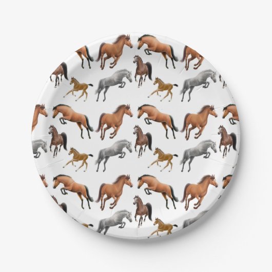 Jäger-Pullover-Pferde, die Spaß-PapierTeller haben Pappteller (Vorderseite)