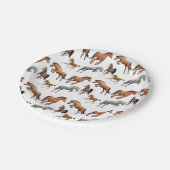 Jäger-Pullover-Pferde, die Spaß-PapierTeller haben Pappteller (Schrägansicht)