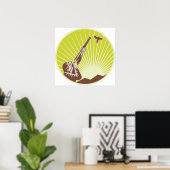 Jäger schießen ein Gänseposter Poster (Heimbüro)