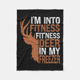 Jäger-Shirt Ich bin in Fitness Deer Freezer Funny Fleecedecke