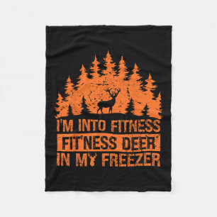 Jäger-Shirt Ich bin in Fitness Deer Freezer Funny Fleecedecke