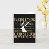 Jäger-Shirt Ich bin in Fitness Deer Freezer Funny Karte (Gelbe Blume)