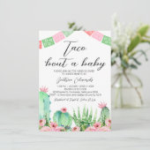 Jäger Taco Bout Eine Baby-Dusche Einladung (Stehend Vorderseite)