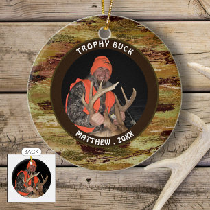 Jäger TROPHY HIRSCH Tarnmuster Foto Erinnerungsstü Keramik Ornament