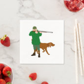 Jäger und ein Hundepapier Napkins Serviette (Beispiel)