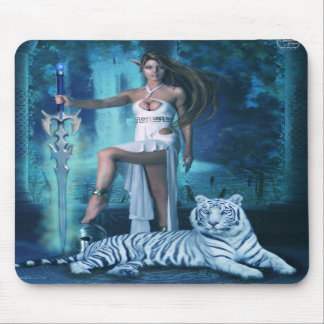 Jäger-und Haustier-Tiger 1 (Mousepad) Mousepad