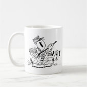 Jäger-und HundeCartoon Kaffeetasse (Links)