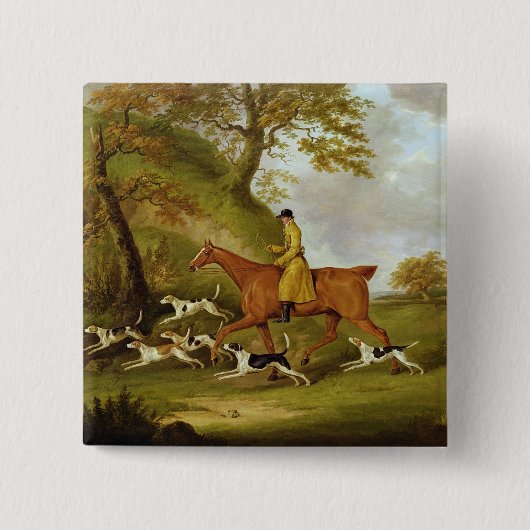 Jäger und Jagdhunde, 1809 (Öl auf Leinwand) Button (Vorderseite)