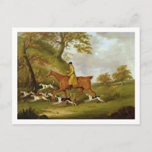 Jäger und Jagdhunde, 1809 (Öl auf Leinwand) Postkarte