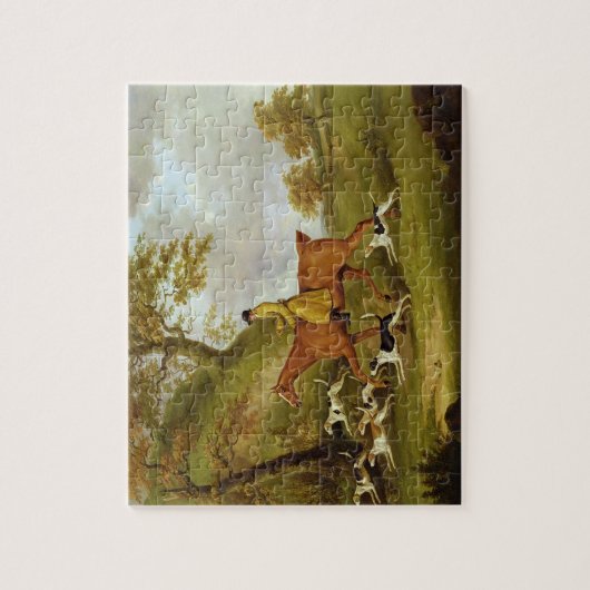 Jäger und Jagdhunde, 1809 (Öl auf Leinwand) Puzzle (Vertikal)