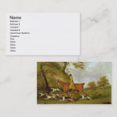 Jäger und Jagdhunde, 1809 (Öl auf Leinwand) Visitenkarte (Vorne/Hinten)