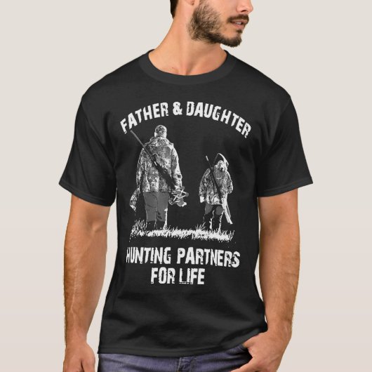 Jäger und Jagdpartner für Vater und Tochter T-Shirt (Vorderseite)