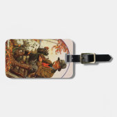 Jäger und Spaniel Gepäckanhänger (Vorderseite horizontal)