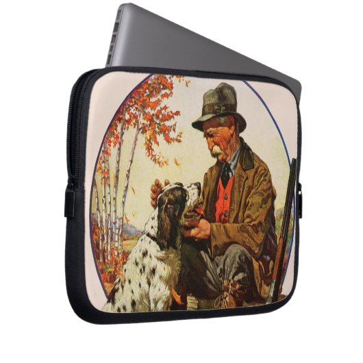 Jäger und Spaniel Laptopschutzhülle (Vorne Rechts)