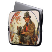 Jäger und Spaniel Laptopschutzhülle (Vorderseite Links)