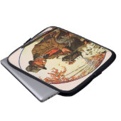 Jäger und Spaniel Laptopschutzhülle (Vorne Knopf)