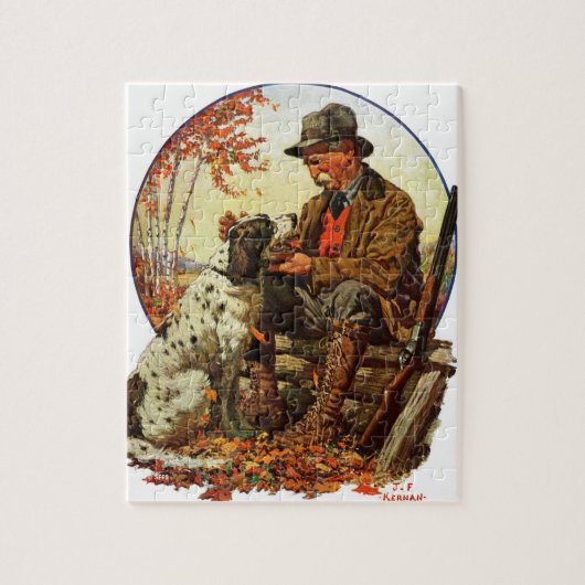Jäger und Spaniel Puzzle (Vertikal)
