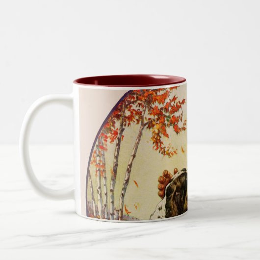 Jäger und Spaniel Zweifarbige Tasse (Links)