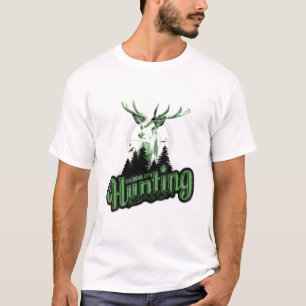 Jäger und Tierarten und Gewehre auf der Jagd auf H T-Shirt