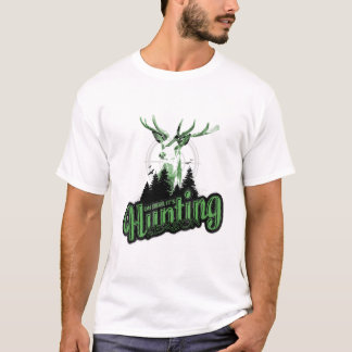 Jäger und Tierarten und Gewehre auf der Jagd auf H T-Shirt