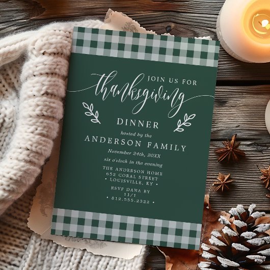 Jäger und Weißbüffel Karo Erntedank Abendessen Einladung