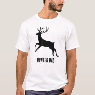 Jäger Vater Hirsch Silhouette Grafik T-Shirt