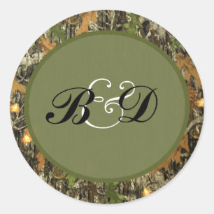 Jäger von Camouflage Hochzeitsticker Runder Aufkleber