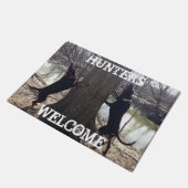 Jäger willkommen Treeing Coonhounds Fußmatte (Schrägansicht)