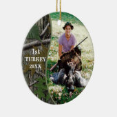 Jäger Woodland Camouflage Jagd Foto Keramik Ornament (Rechts)