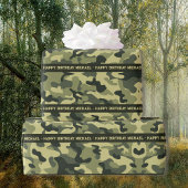 Jäger Woods Camouflage Geburtstag hinzufügen Geschenkpapier